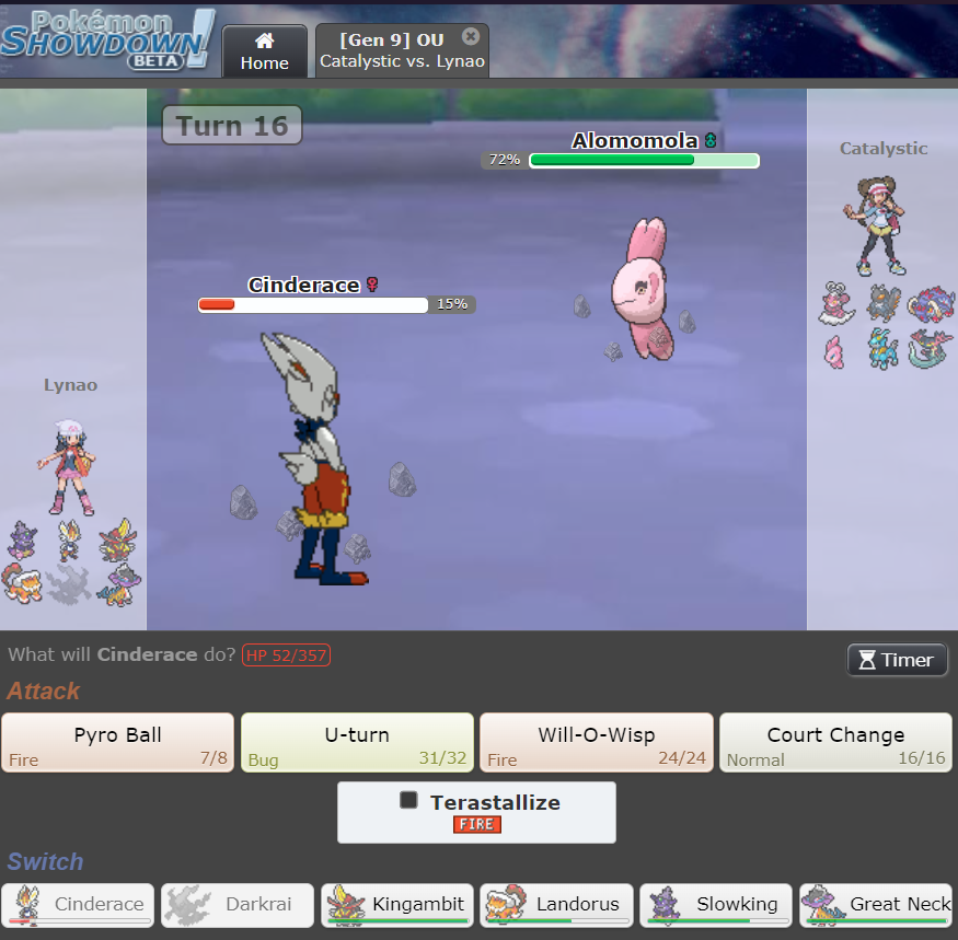 Screenshot Pokemon Showdown